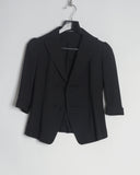Yohji Yamamoto Noir cropped double breast jacket
