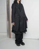 COMME des GARÇONS NOIR KEI NINOMIYA lace up coat