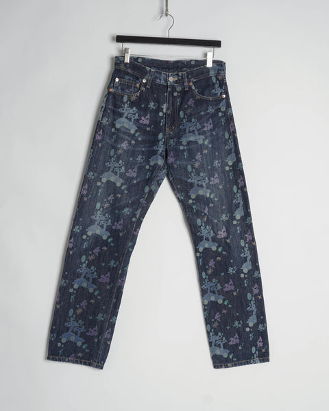 COMME des GARÇONS HOMME animal print camouflage denim jeans