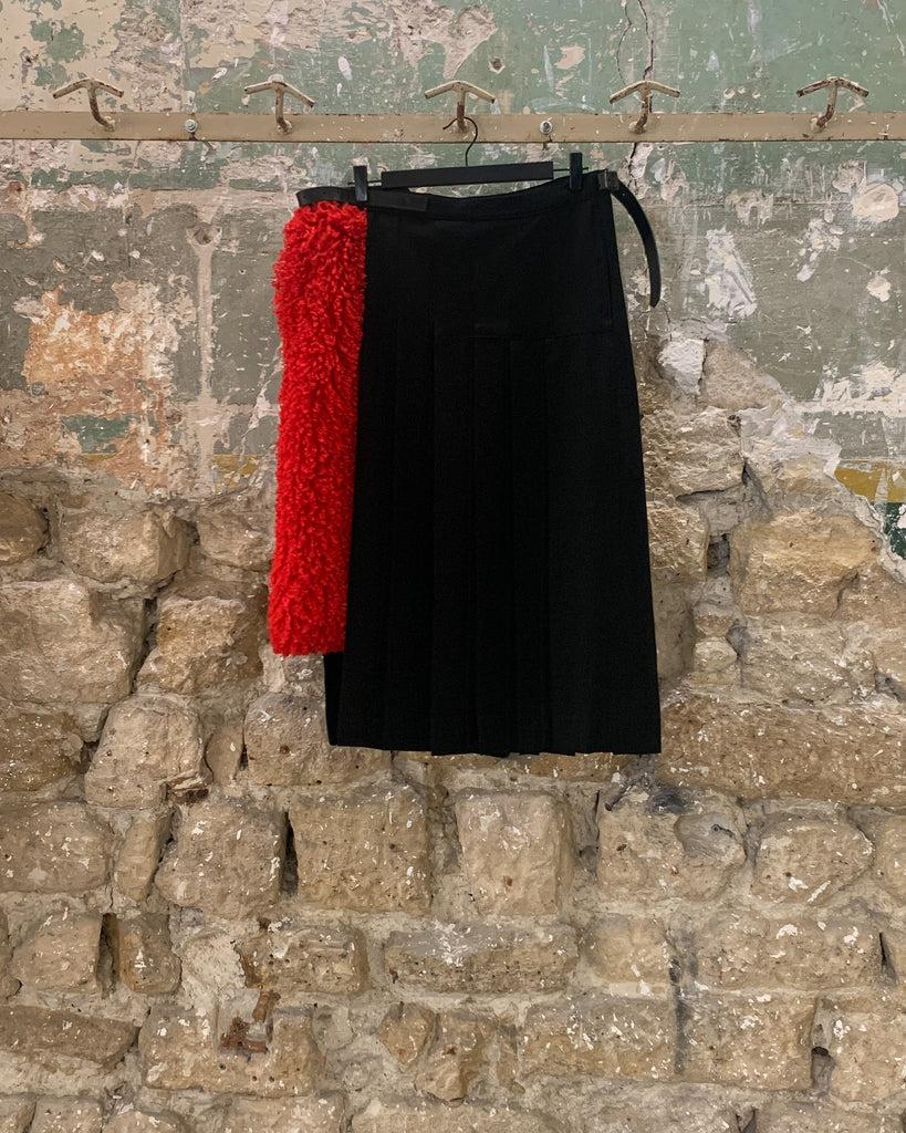 Yohji Yamamoto Pour Homme Faux Fur Kilt