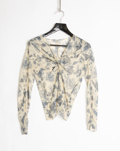 Issey Miyake Sheer Twisted Antique Top