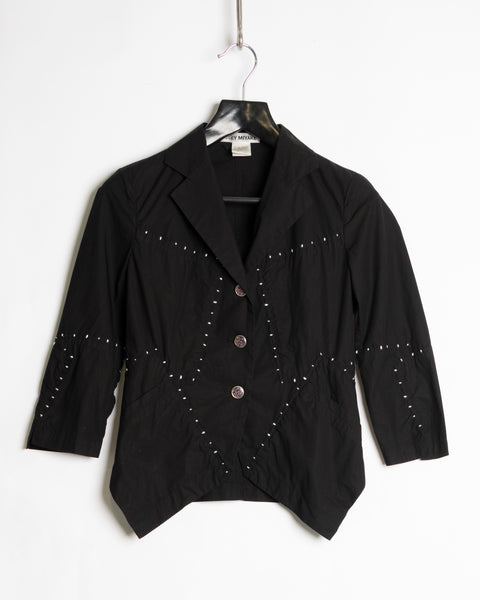 Issey Miyake white stitching jacket