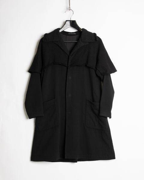 Yohji Yamamoto two layer collar coat
