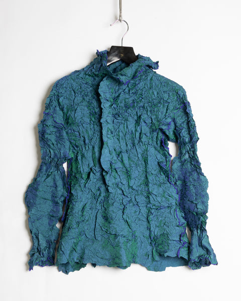 Issey Miyake Iridescent Scrunch Pleat top