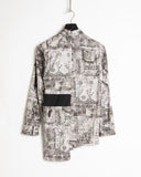 Comme des Garçons SHIRT black patchwork printed shirt