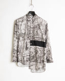 Comme des Garçons SHIRT black patchwork printed shirt