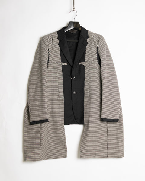 Comme des Garçons Homme Plus Houndstooth Inside-out Coat
