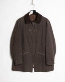 Y's for Men Brown Wool Zip-up Jacket