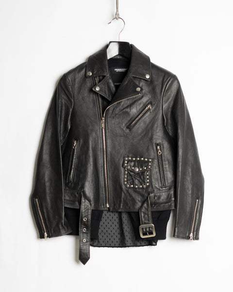 Undercover Cardigan Leather Jacket