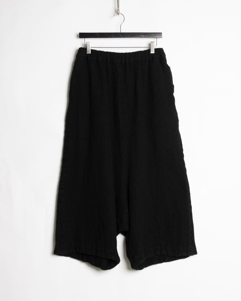 Comme des Garçons Swaggy Black Boiled Wool Pants