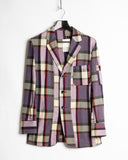 Yohji Yamamoto Ys purple plaid jacket