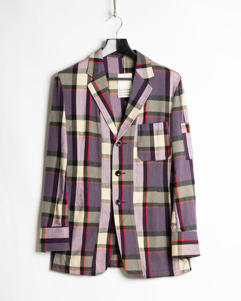 Yohji Yamamoto Ys purple plaid jacket