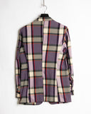 Yohji Yamamoto Ys purple plaid jacket