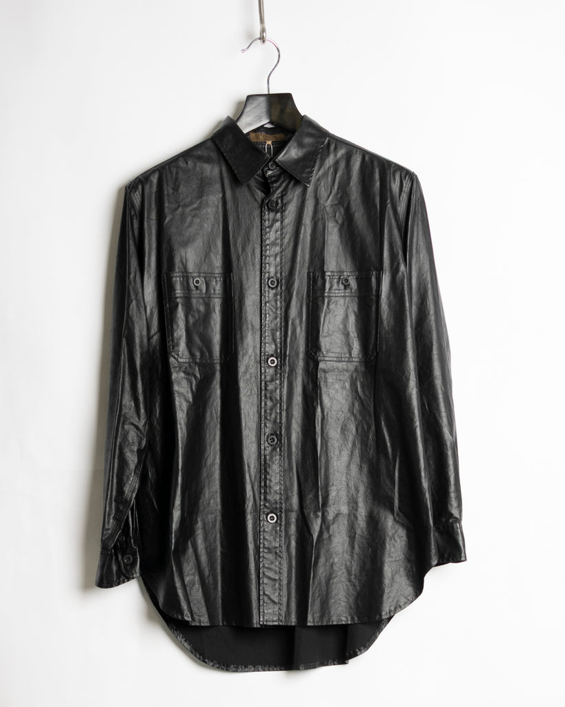 Yohji Yamamoto Ys black bondage button down