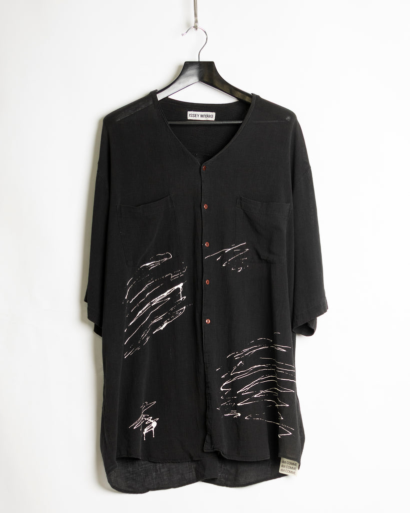 Issey Miyake splatter robe