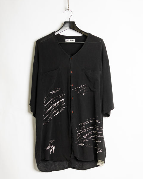 Issey Miyake splatter robe