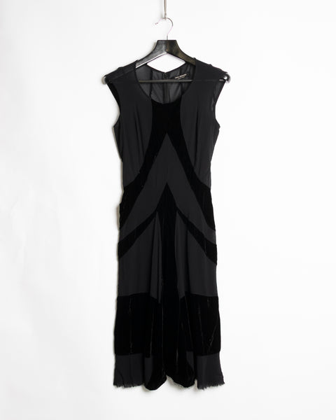 Junya Watanabe Velvet detailed Dress