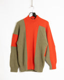 Issey Miyake Orange and Green Thick Knit