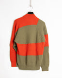 Issey Miyake Orange and Green Thick Knit