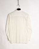 Issey Miyake Collarless Pleated Button down