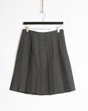 Comme des Garçons Tricot Grey Wool Pleated Skirt