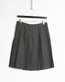 Comme des Garçons Tricot Grey Wool Pleated Skirt