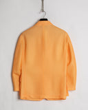 Issey Miyake Men Mesh Orange Gingham Blazer