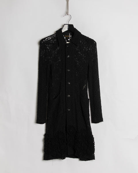 Comme des Garçons Floral Crotchet Trimmed Dress