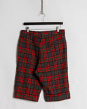 Y's Textured Tartan Shorts