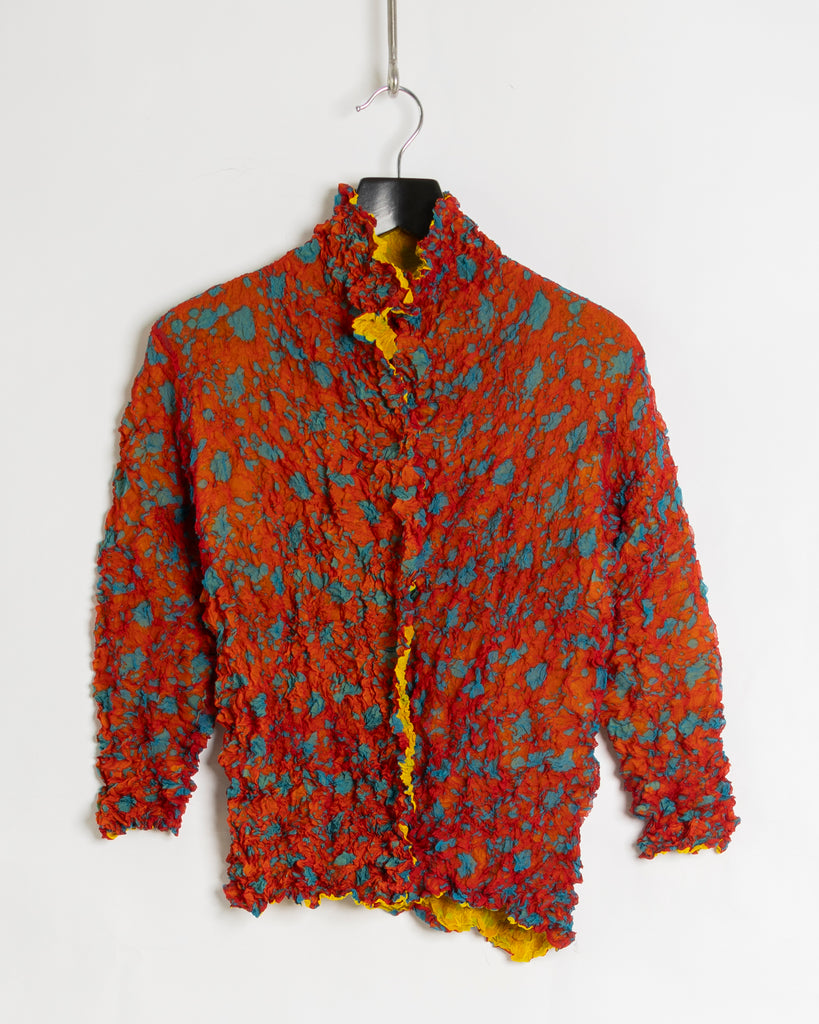 Issey Miyake acidic button up top