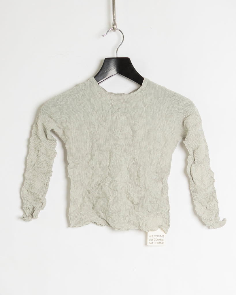 Issey Miyake scrunched grid top