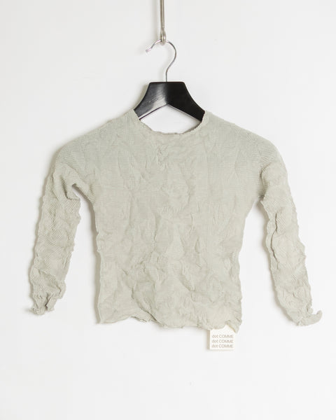 Issey Miyake scrunched grid top