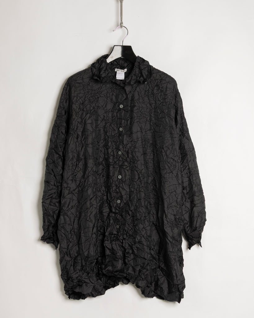 Issey Miyake crushed pleat big shirt