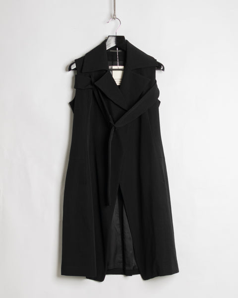 Yohji Yamamoto sleeveless belt coat