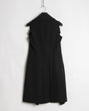 Yohji Yamamoto sleeveless belt coat