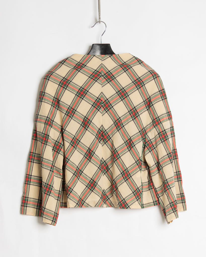 COMME des GARÇONS Tricot plaid blouse