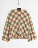 COMME des GARÇONS Tricot plaid blouse