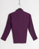 Issey Miyake plum pleated jacket