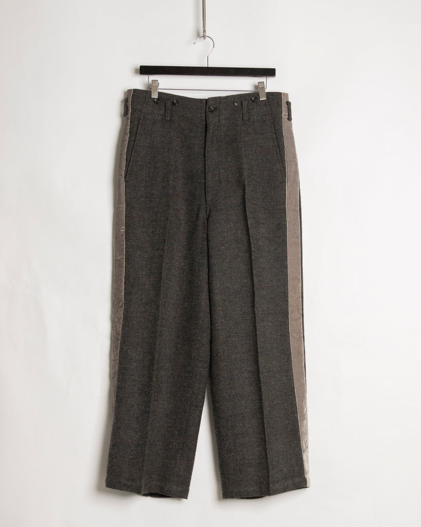 COMME des GARÇONS HOMME White Label wool and velvet trousers