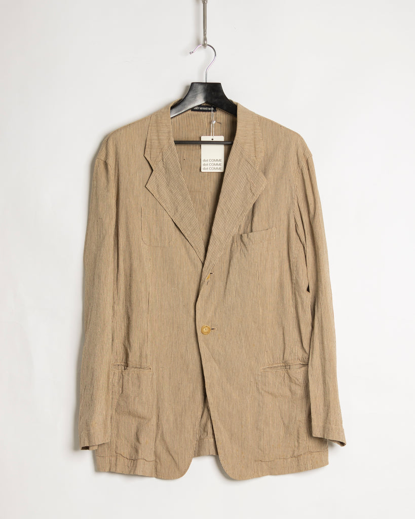 Issey Miyake striped gold silk jacket