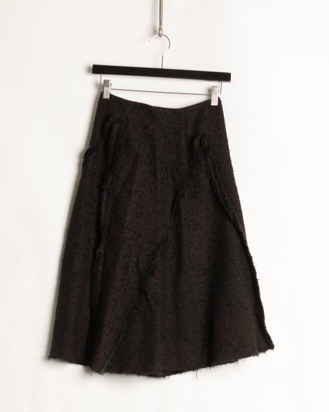 Junya Watanabe Wool Ripped Seam Skirt