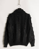 Issey Miyake Fur Stripe Turtle Neck