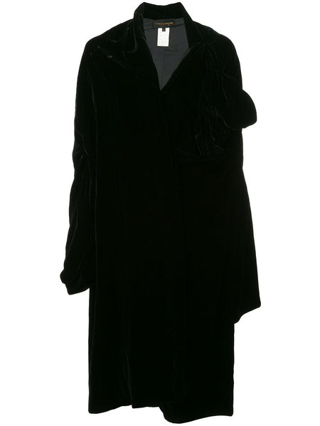 COMME DES GARÇONS knot detail velvet coat