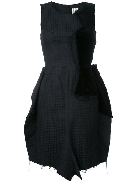 COMME DES GARÇONS velvet panelled sleeveless dress