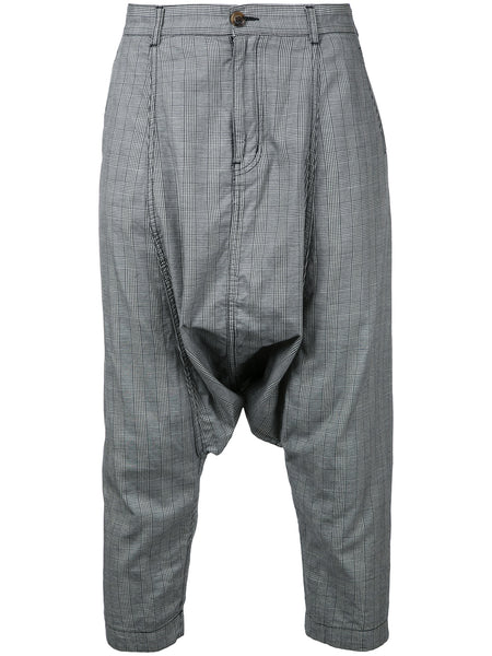 COMME DES GARÇONS Homme Plus checked drop crotch trousers