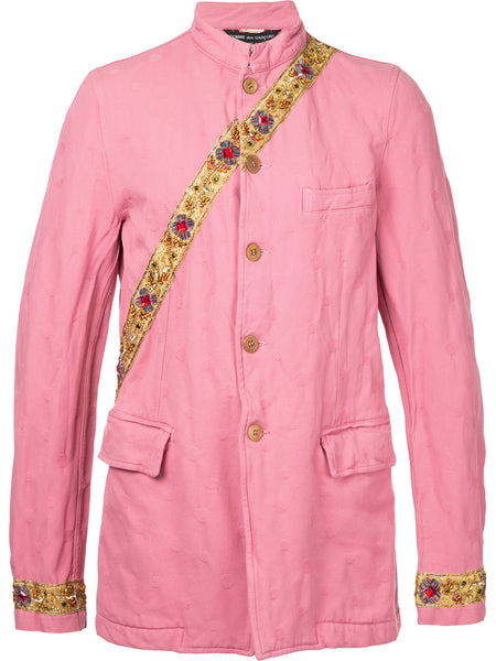 COMME DES GARÇONS embroidered trim jacket