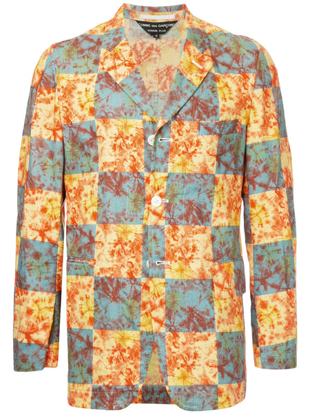 COMME DES GARÇONS Homme Plus tie-dye checkerboard jacket