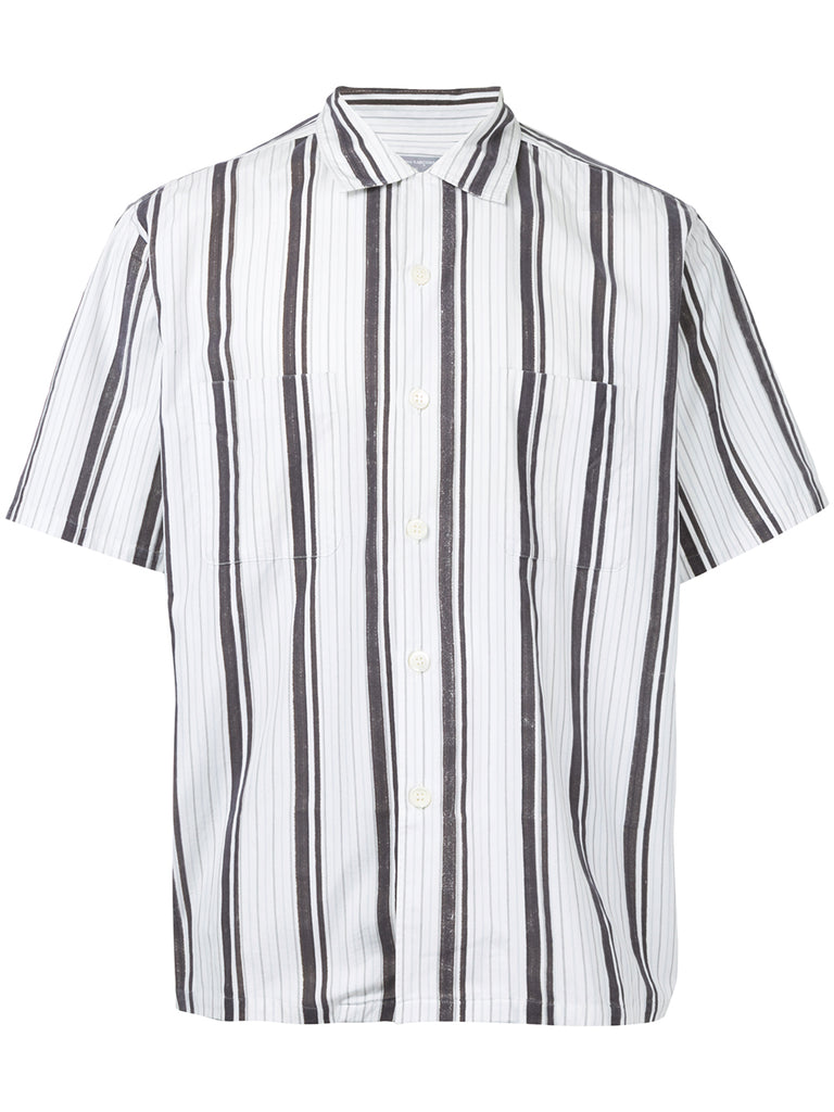 COMME DES GARÇONS flocked stripe shirt