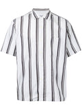 COMME DES GARÇONS flocked stripe shirt