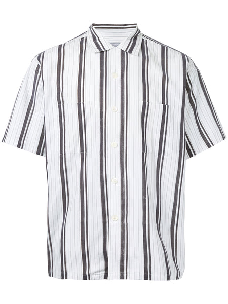COMME DES GARÇONS flocked stripe shirt